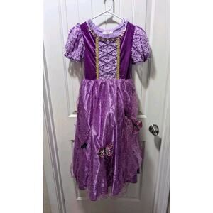 Rapunzel Halloween Costume Girls Size 8-10 Purple Princess Dress Butterfly's